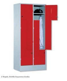 Z Kapılı 4'lü Soyunma Dolabı
